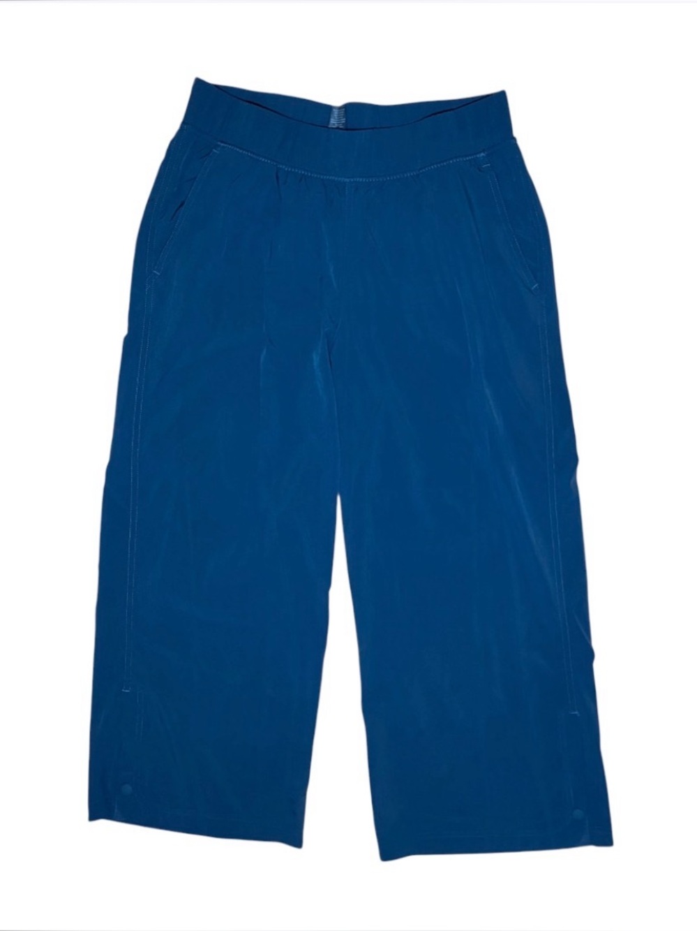 Champion Blue Windbreaker Capri Pants Medium Snap Ankle Athletic Gaucho
